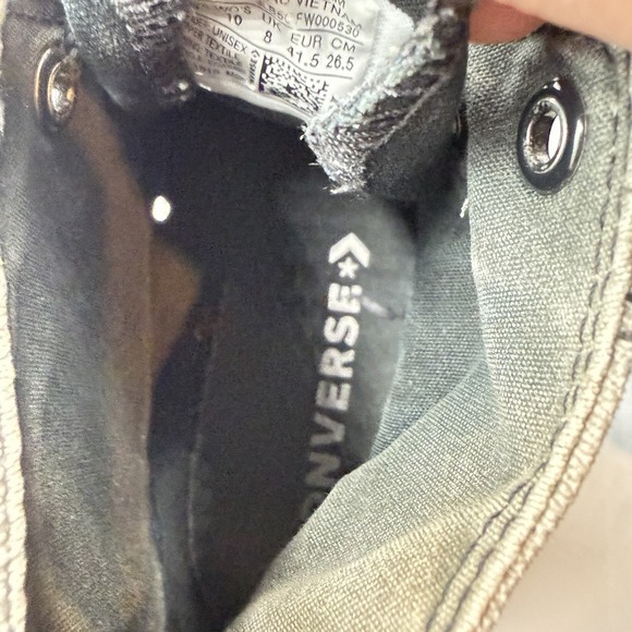 CONVERSE Chuck Taylor ALL STAR Men High Top Monochrome Black NINJA‎ M8 W10 - Picture 6 of 11